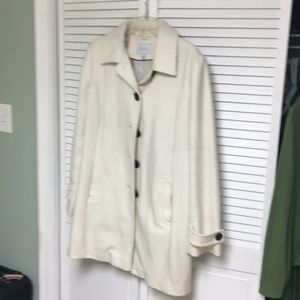 Winter white car coat